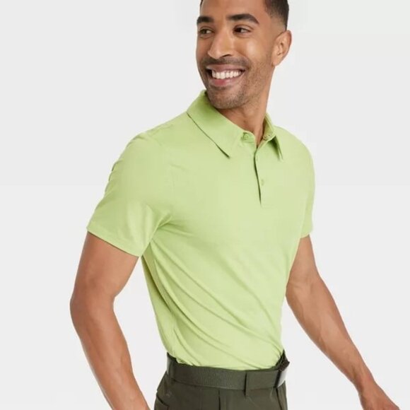 Mens Light Green Jersey Polo Shirt Size Small - All In Motion - Picture 3 of 3